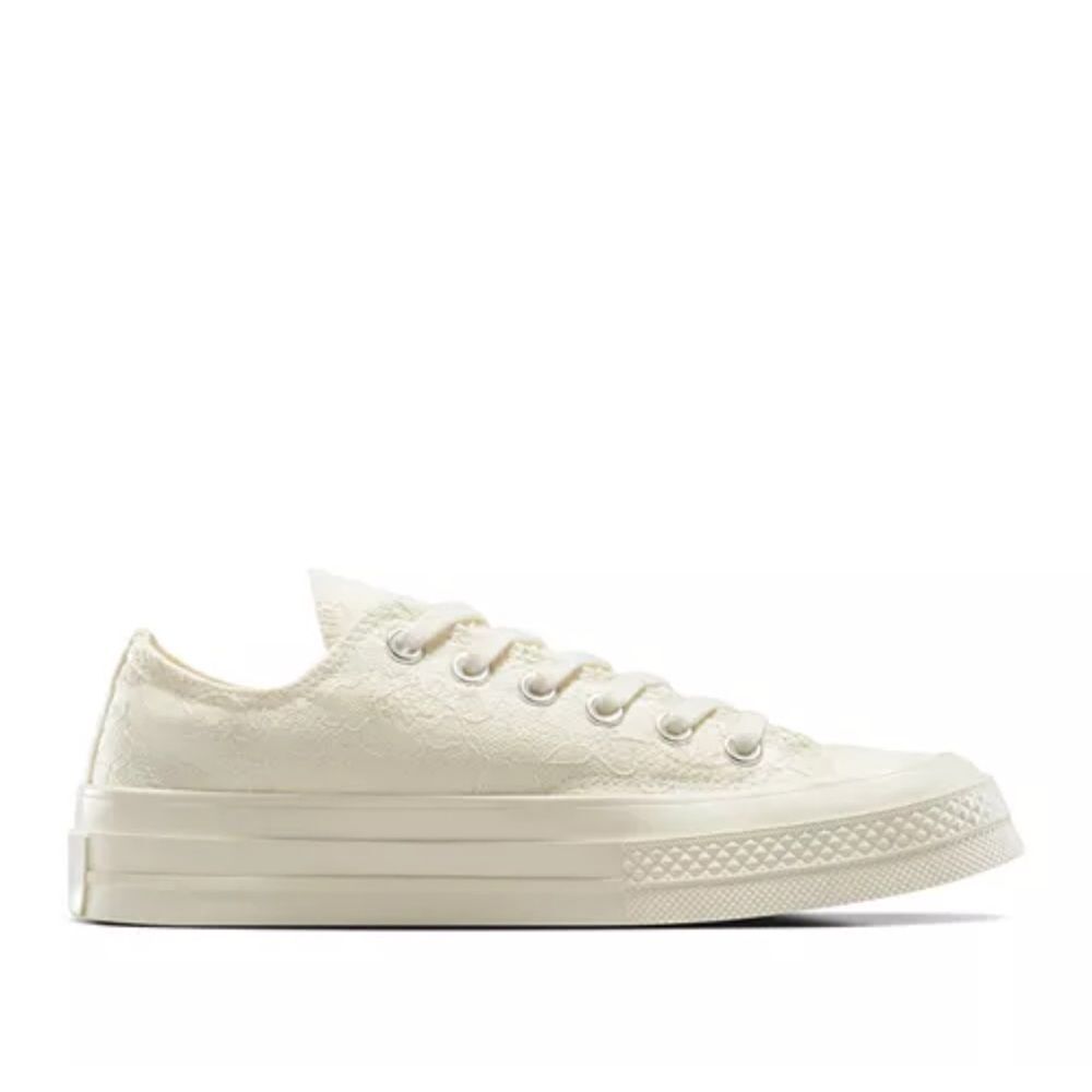 CONVERSE 7 Chuck 70 Vintage Bohemian Floral Lace Ivory Off White Base Sneakers - Picture 5 of 15